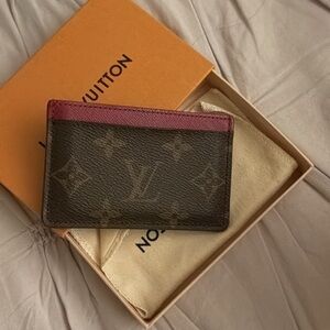 Louis Vuitton Monogram Card Holder - Brown and Pink